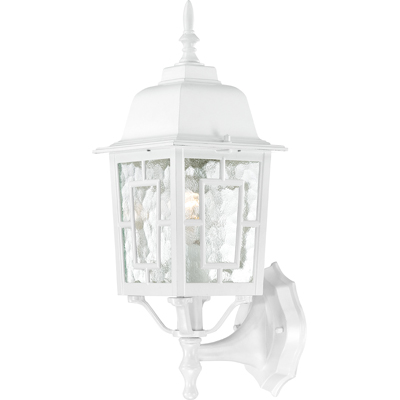 Nuvo Lighting 60/4924  Banyan - 1 Light - 17" Outdoor Wall with Clear Water Glass in White Finish